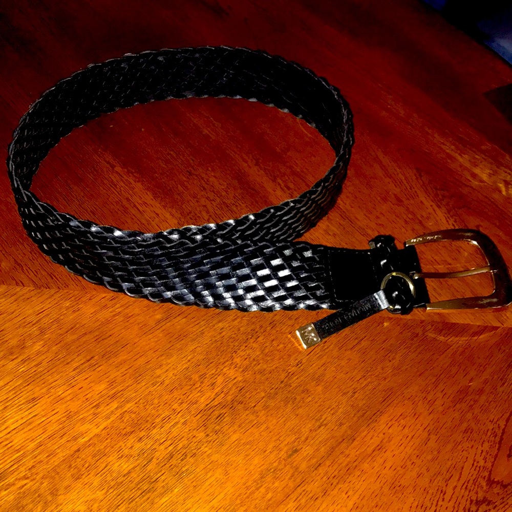 Michael Kors black braided belt size small